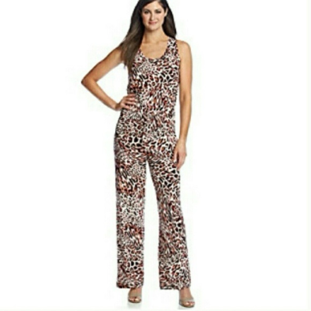 Calvin Klein Animal Print Jumpsuit